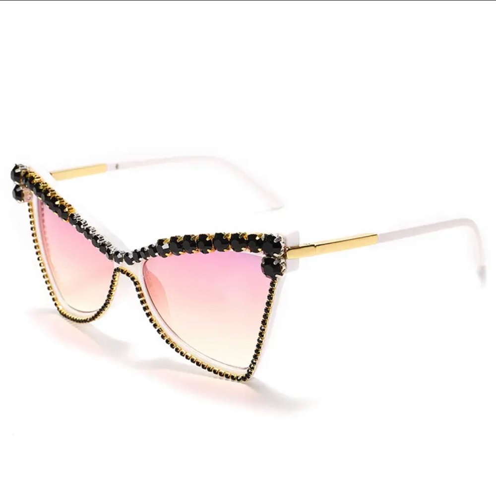 Black Rhinestone Sunglasses